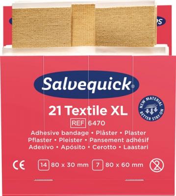 Pflasterstrips Salvequick Textilpflaster ext.gr.6Nachfüllpack je  