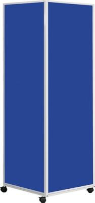 Litfasssäule B620xH1800mm fahrbar Textilbezug königsblau 