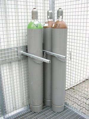 Haltevorrichtung f.Gasflaschen Flaschen-D.230mm verz.m.Kettensich 