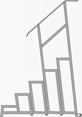 Geländer ab Modul f.3.Stufe einsetzbar 