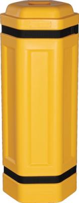 Säulen- u.Pfostenschutz H.435mm f.Pfostenmaß 100x100mm PE gelb 